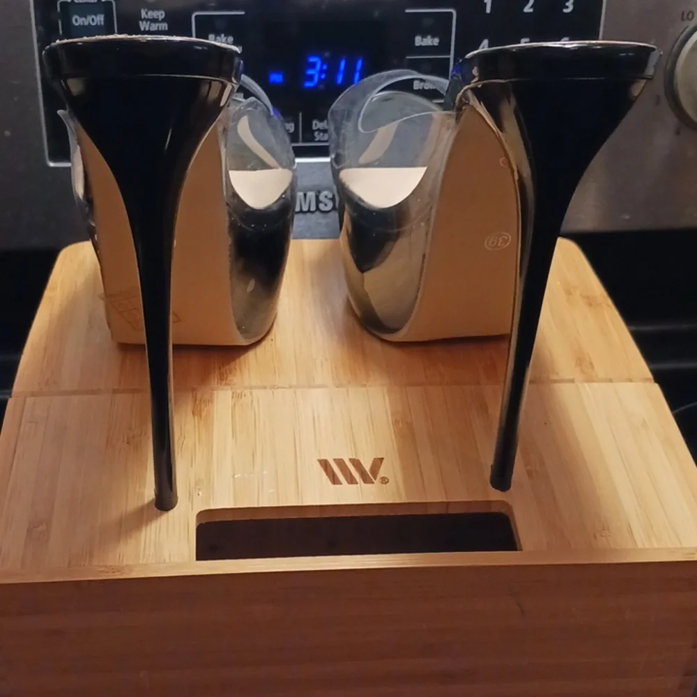 7 INCH MULES, HEELS,  SIZE 39, NEW - Picture 2 of 7